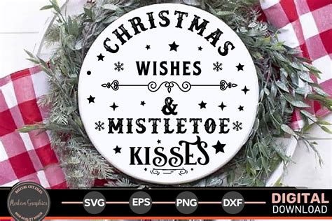 Christmas Wishes & Mistletoe Kisses Graphic by Moslem Graphics ...