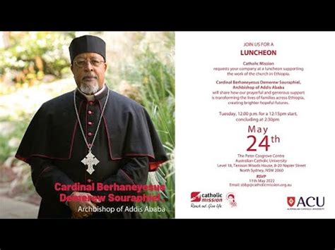 Luncheon With Cardinal Berhaneyesus Demerew Souraphiel YouTube