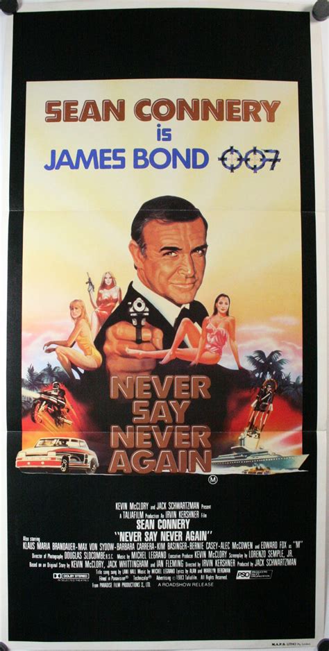 NEVER SAY NEVER AGAIN, Original James Bond Vintage Movie Theater Poster For Sale - Original ...