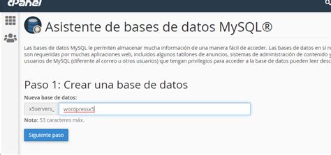 Como Crear Bases De Datos Mysql Mariadb En Cpanel X5 Servers