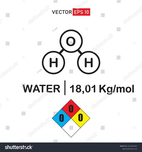 H O Molecule Icon Consisting Oxygen Hydrogen Stock Vector Royalty Free