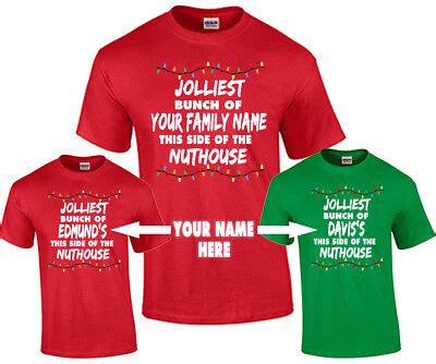 Christmas Family Shirts Personalized Family Name Christmas T Shirts for ...