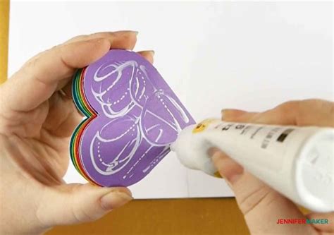 Make A Pop Up Heart Rainbow Card Jennifer Maker