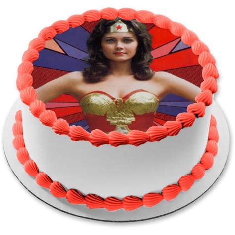 Dc Comics Justice League Wonder Woman Edible Cake Topper Image Abpid11816