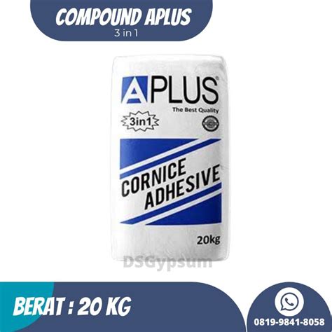 Jual APLUS CORNICE ADHESIVE COMPOUND KOMPON APLUS 20KG Shopee Indonesia