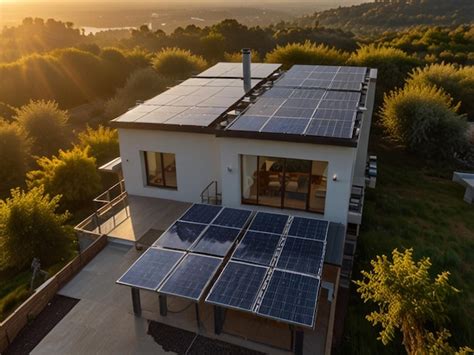 Premium Photo A House With Solar Panels On The Roof And The Word Solar On The Roof