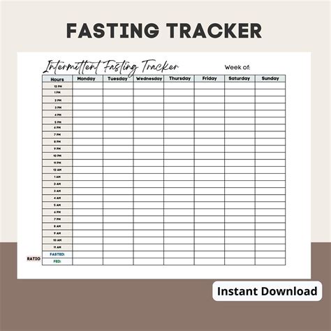 Intermittent Fasting Trackerprintable Tracker Fasting - Etsy | Time ...