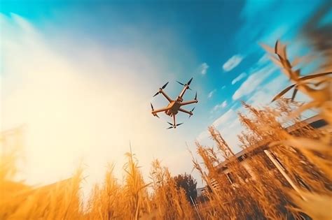 Premium Ai Image Drone Flying Over The Field Smart Agriculture