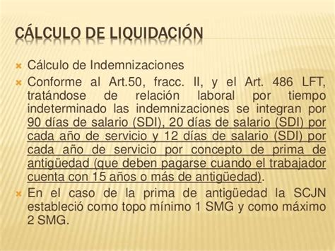 Cálculo De Liquidación Laboral México