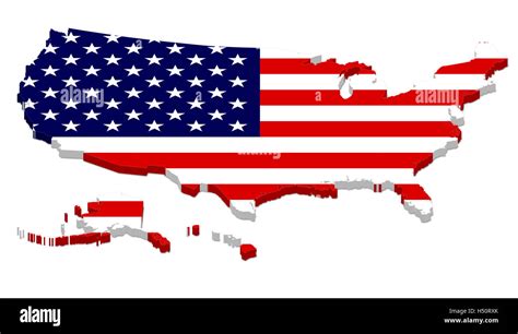 Map Of America Including States Cut Out Stock Images Pictures Alamy