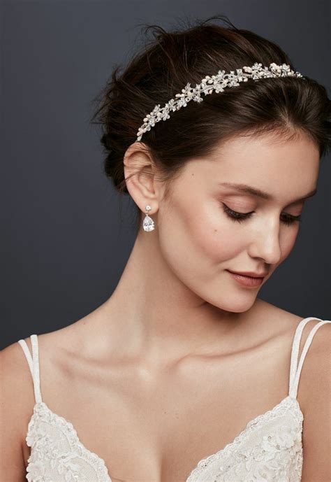 David S Bridal Pearl Crystal Headband Vintage Wedding Hair Bride