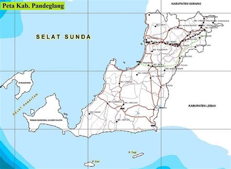 Peta Kabupaten Pandeglang Provinsi Banten Gambar Terbaru