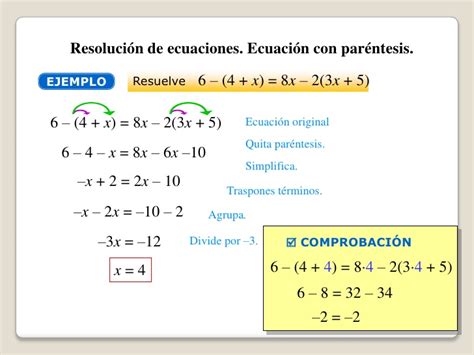 Ecuaciones Con Par Ntesis