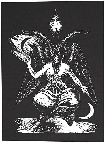 Baphomet Back Patch Pentagram Demonic Serpent Devil Dragon Demon Evil