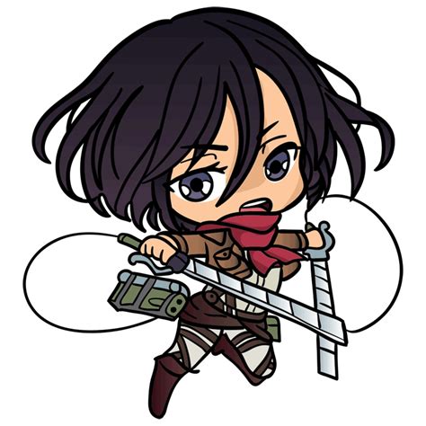 How To Draw Mikasa Ackerman Chibi Anime Drawing Attack On Titan