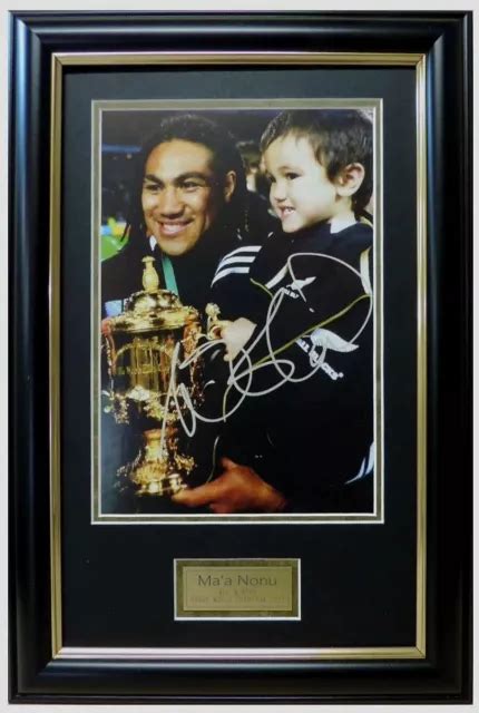 MA'A NONU ALL BLACKS RUGBY World Cup 2015 Signed Photo Framed ...