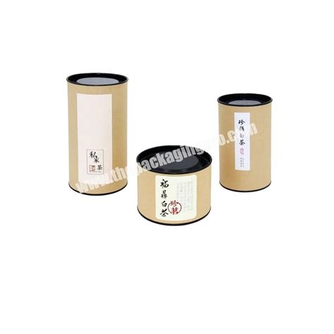 Eco Friendly Custom Round Kraft Paper Tube Product Cylinder Cardboard Packaging Tea Box With