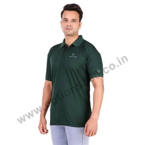 Unisex Dark Green Dri Fit Polo Tshirt Solid At Rs 110 Piece In New