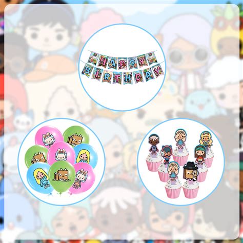 Pcs Toca Boca Birthday Party Supplies Toca Boca Party Supplies