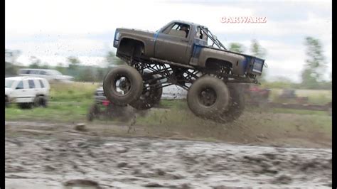 Mean Streak Chevy Mega Truck Gets Air Mudding At Country Compound Mud