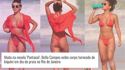 Bella Campos A Muda De Pantanal Exibe Barriga Trincada Em Dia De