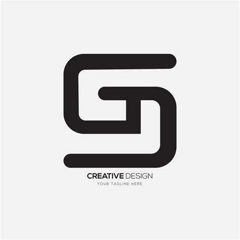 Premium Vector Letter Sg Or Gs Rectangle Shape Creative Line Art