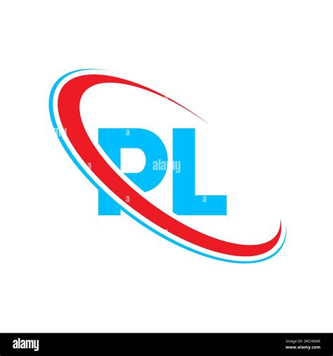 PL P L Letter Logo Design Initial Letter PL Linked Circle Uppercase