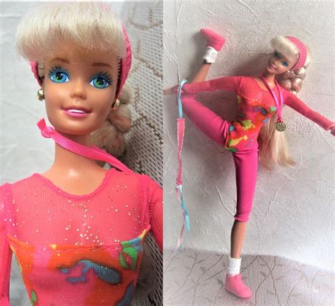 1993 Gymnast Barbie 12127 90s Bend And Move Barbie Gymnastics Posable