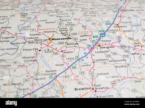 Monroeville Alabama Map Hi Res Stock Photography And Images Alamy