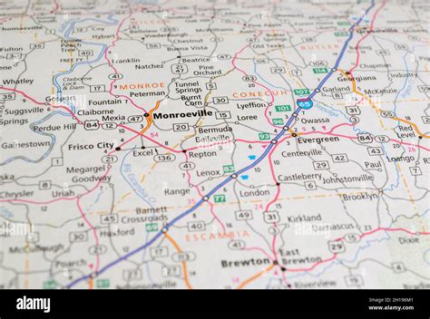 Monroeville alabama map hi-res stock photography and images - Alamy