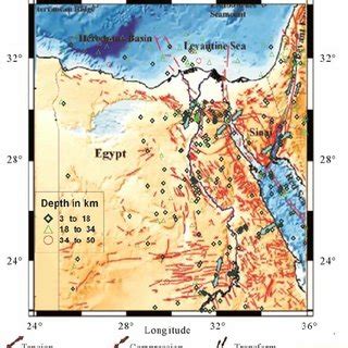 Spatial Distribution Map Of The Earthquakes Used In This Study