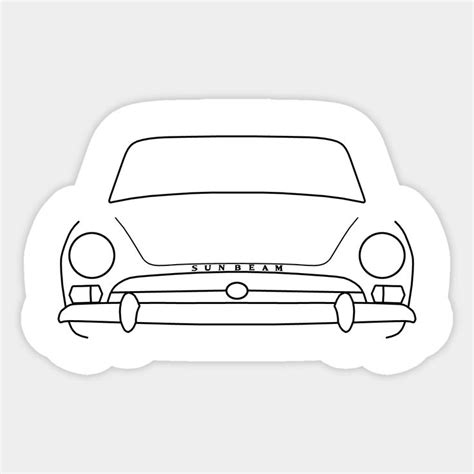 Sunbeam Alpine Series Classic Car Outline Graphic Black By Soitwouldseem