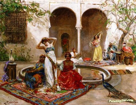 Dancing In The Harem Courtyard Artwork By Fabio Fabbi Oil Painting And Art Prints On Canvas For