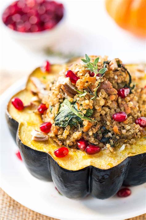 Mushroom Quinoa Stuffed Acorn Squash Simply Quinoa