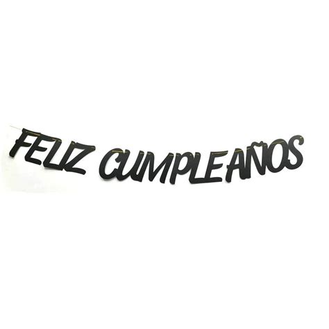 Buy Feliz Cumpleaños Black Glitter Banner Spanish Happy Birthday