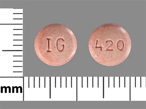 Round Red Ig 420 Images Lisinopril Ndc 76282 422