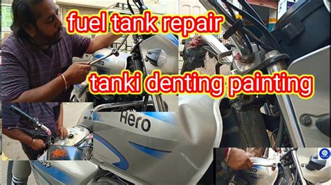 Bike Fuel Tank Dent Repair How To Fuel Tank Repair How To Repair