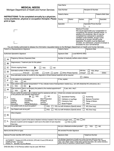 Medical Needs Form Fill Out And Sign Printable PDF Template