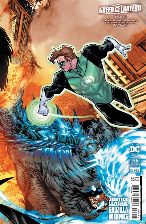 Green Lantern 4 Cover E Justice League Vs Godzilla Vs Kong Card Stock