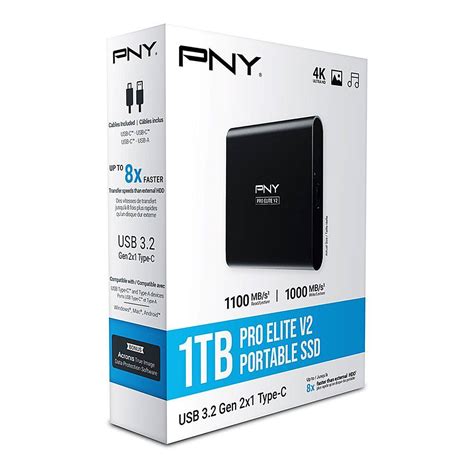 Best Buy Pny Pro Elite V Tb External Usb Gen X Type C