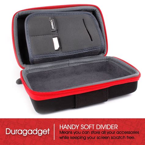 Duragadget Executive Black And Red Rigid Protective Case With Elastic Belt Loop Exclusively For