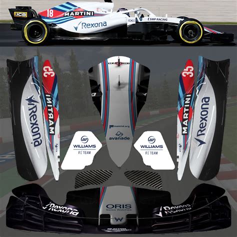 NEW 2018 Williams F1 Lotus Sticker Kit For Tonykart OTK M4 Pods