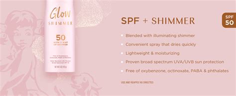 Coppertone Glow With Shimmer Sunscreen Spray Spf 30 Water Resistant Spray Sunscreen