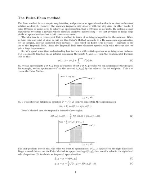 Euler-Heun Method PDF | PDF | Integral | Computational Science