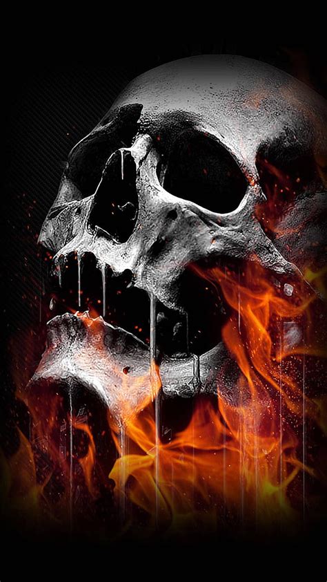 Ghost Rider Fire Skull HD Phone Wallpaper Peakpx