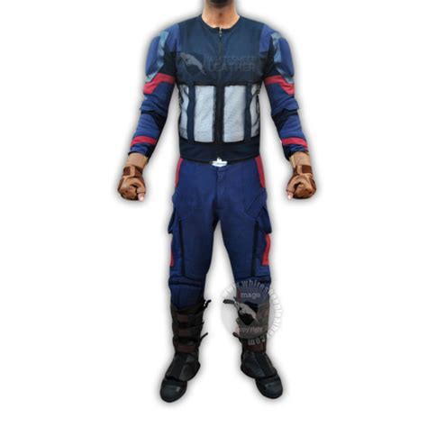 Captain America Civil war Steve Rogers Full Costume suit ( Textured ...