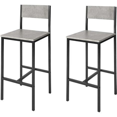 Lot De 2 Chaises Hautes Tabourets De Bar Cuisine Chaises De Bar Avec