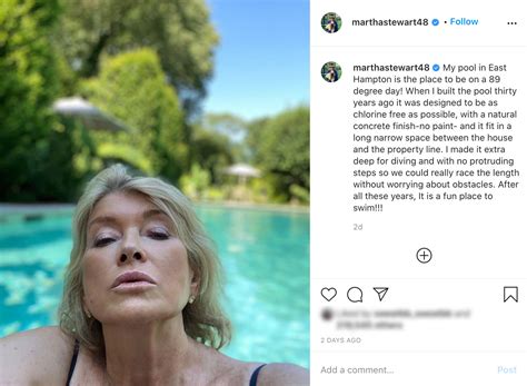 Martha Stewart Pool selfie | Martha Stewart Pool Thirst Trap | Know ...