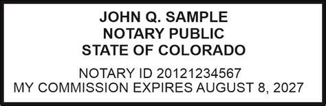 Colorado Maxlight Notary Pocket Stamp