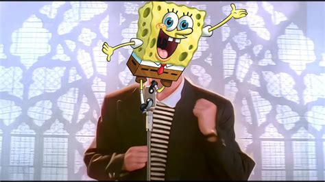 Spongebob Raps Never Gonna Give You Up Youtube